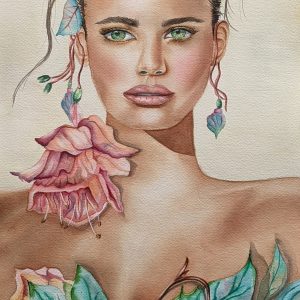 Island Gem Watercolor Painting