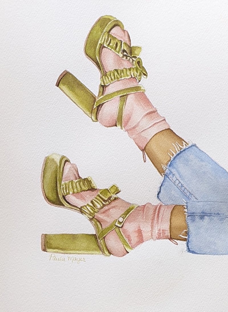 Free Steppin' Watercolor Painting